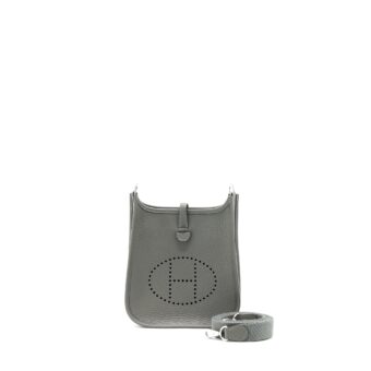 Hermes Mini Evelyne Clemence 0L Gris Meyer SHW Stamp U