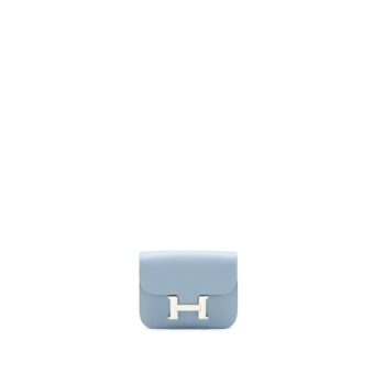 Hermes Constance Slim Evercolor J7 Blue Line SHW Stamp Z