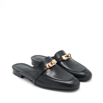 Hermes Size 36 Mules Black GHW