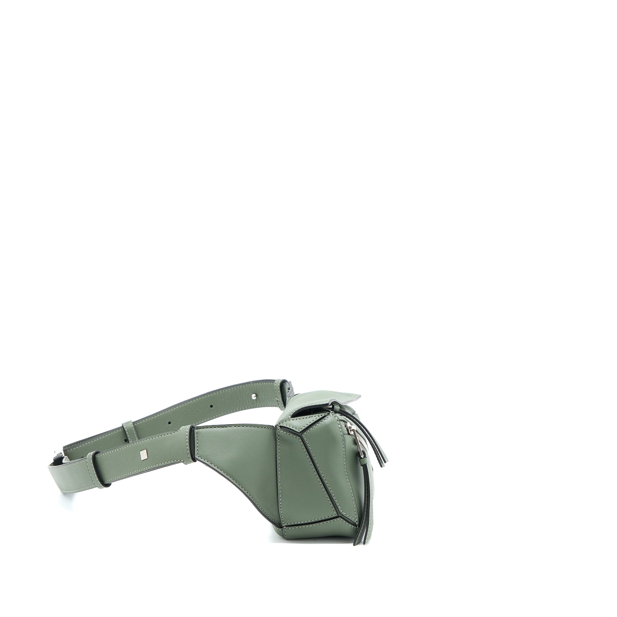 Loewe Mini Puzzle Bumbag Calfskin Dark Sage SHW - Image 3