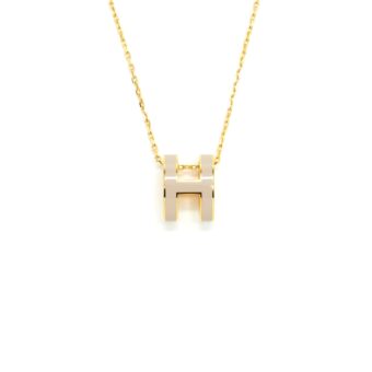 Hermes Pop H pendant Marron Glace GHW