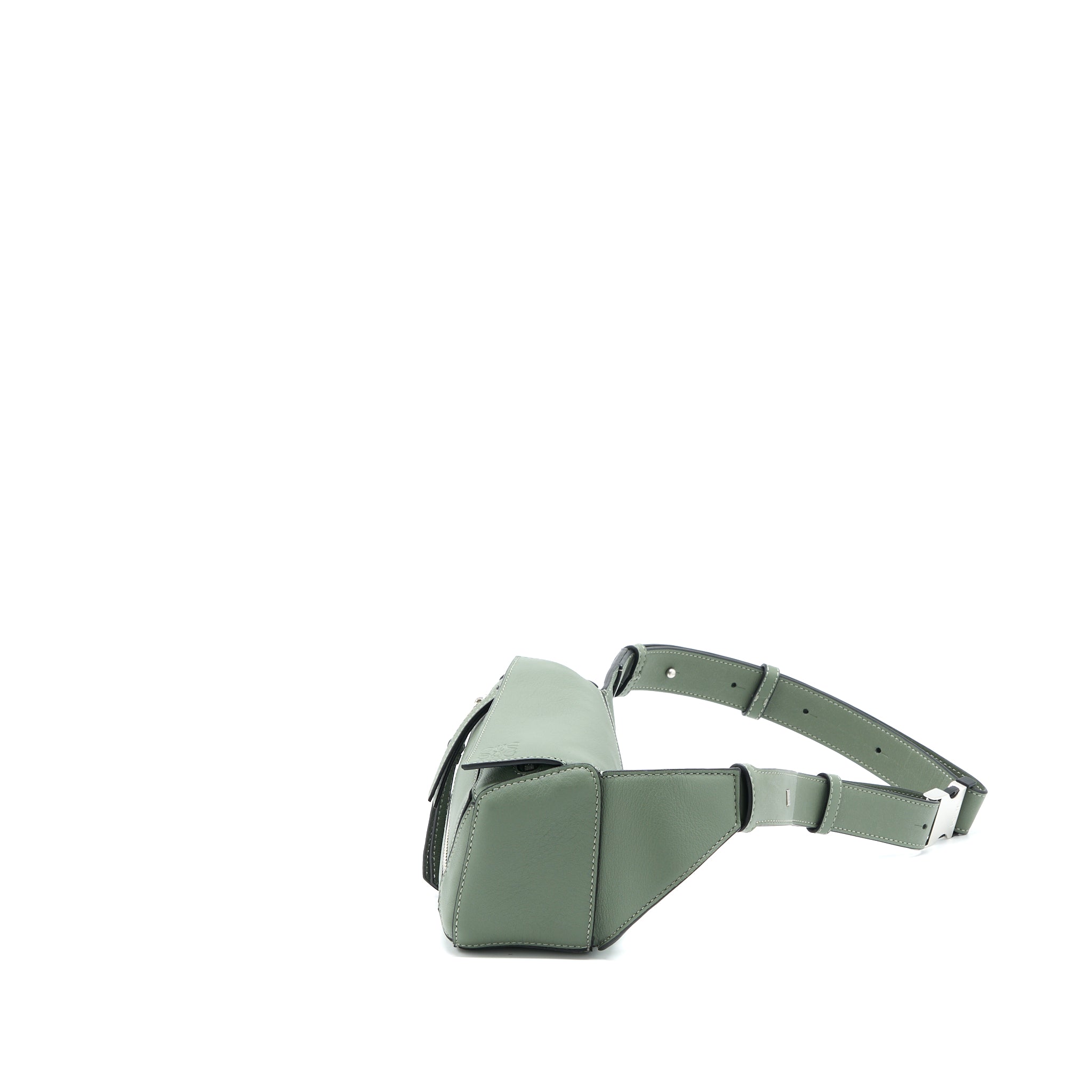Loewe Mini Puzzle Bumbag Calfskin Dark Sage SHW - Image 4
