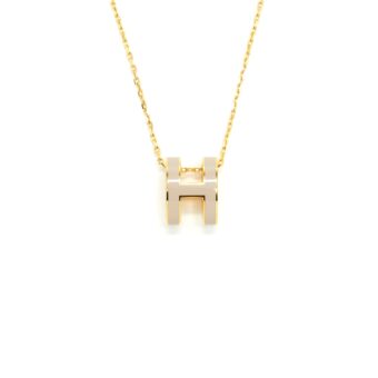 Hermes Pop H pendant Marron Glace GHW