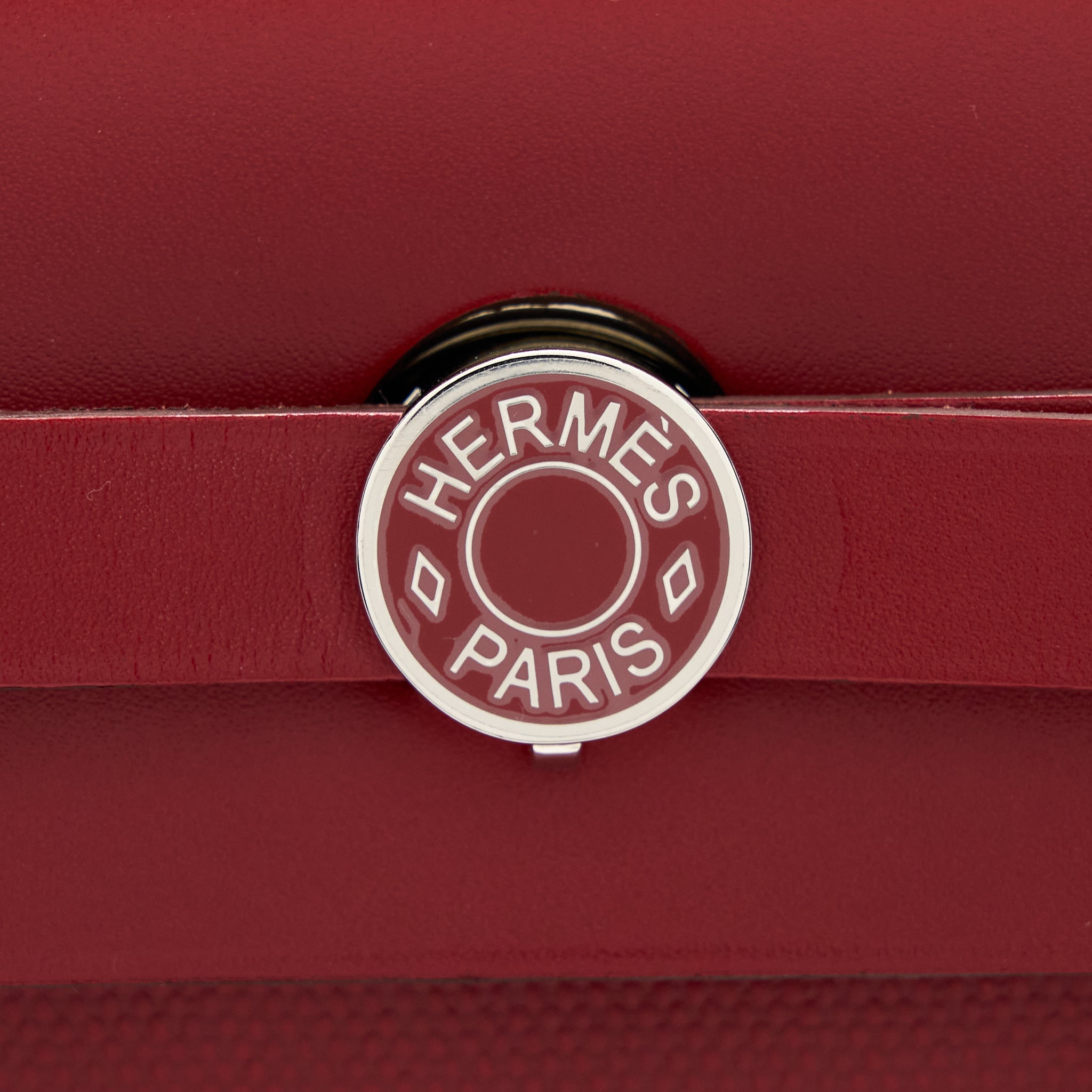 Hermes Herbag Zip 31 Bag Berline Canvas Rouge Piment SHW Stamp Z - Image 6