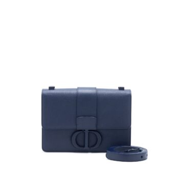 Dior Montaigne 30 Calfskin Navy With Black Hardware