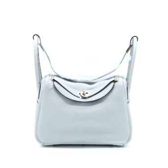 Hermes Lindy 26 Clemence Blue Pale SHW Stamp U