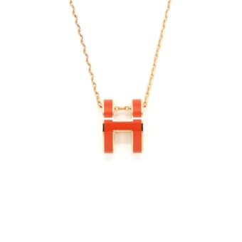 Hermes pop H Necklace Orange Graffiti RGHW