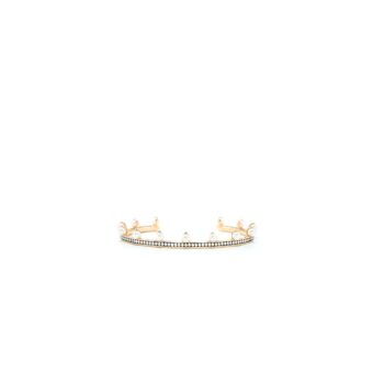 Hermes Size ST Chandra Bracelet Rose Gold Diamonds/Akoya Pearls