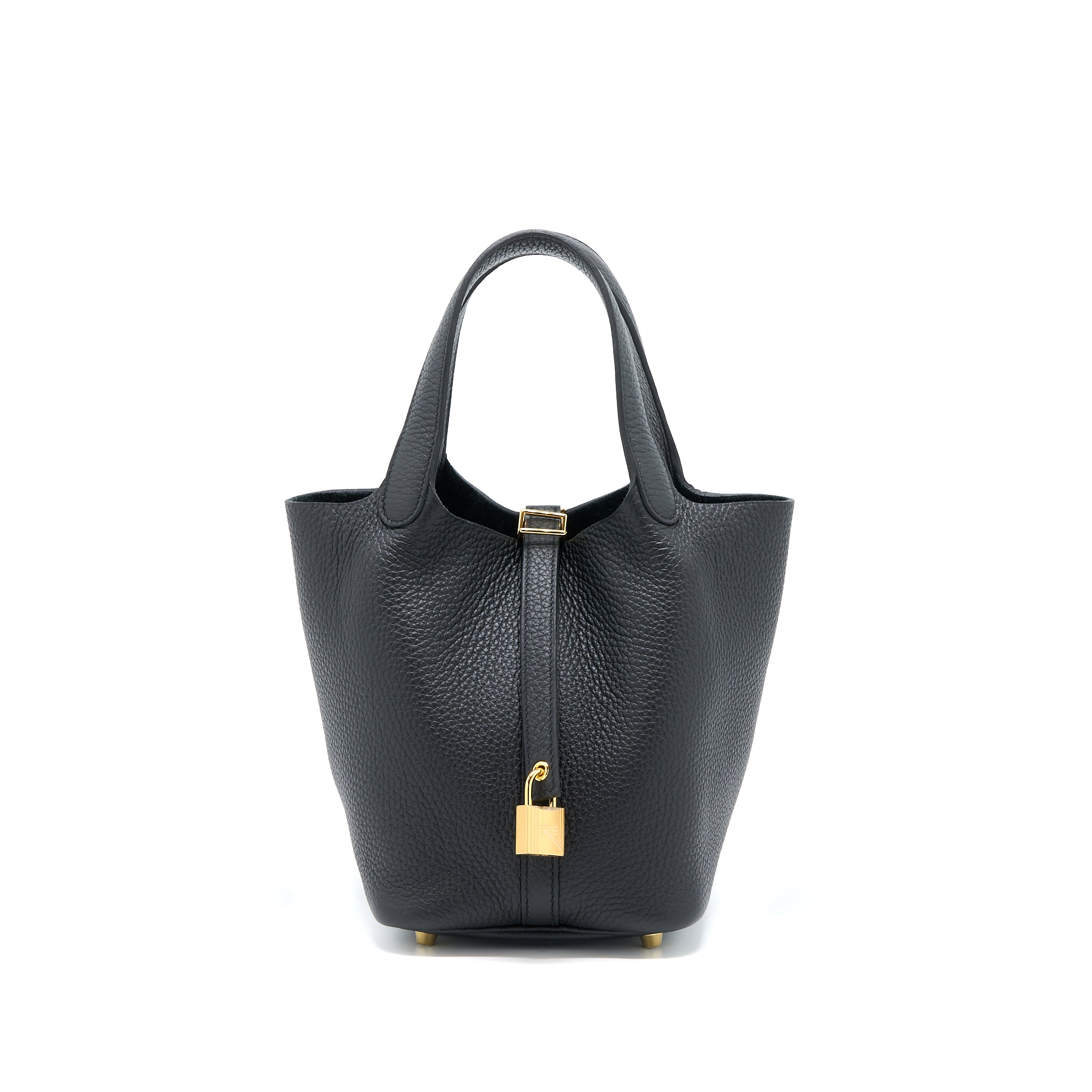 Hermes Picotin 18 Lock Bag Clemence Black GHW Stamp U