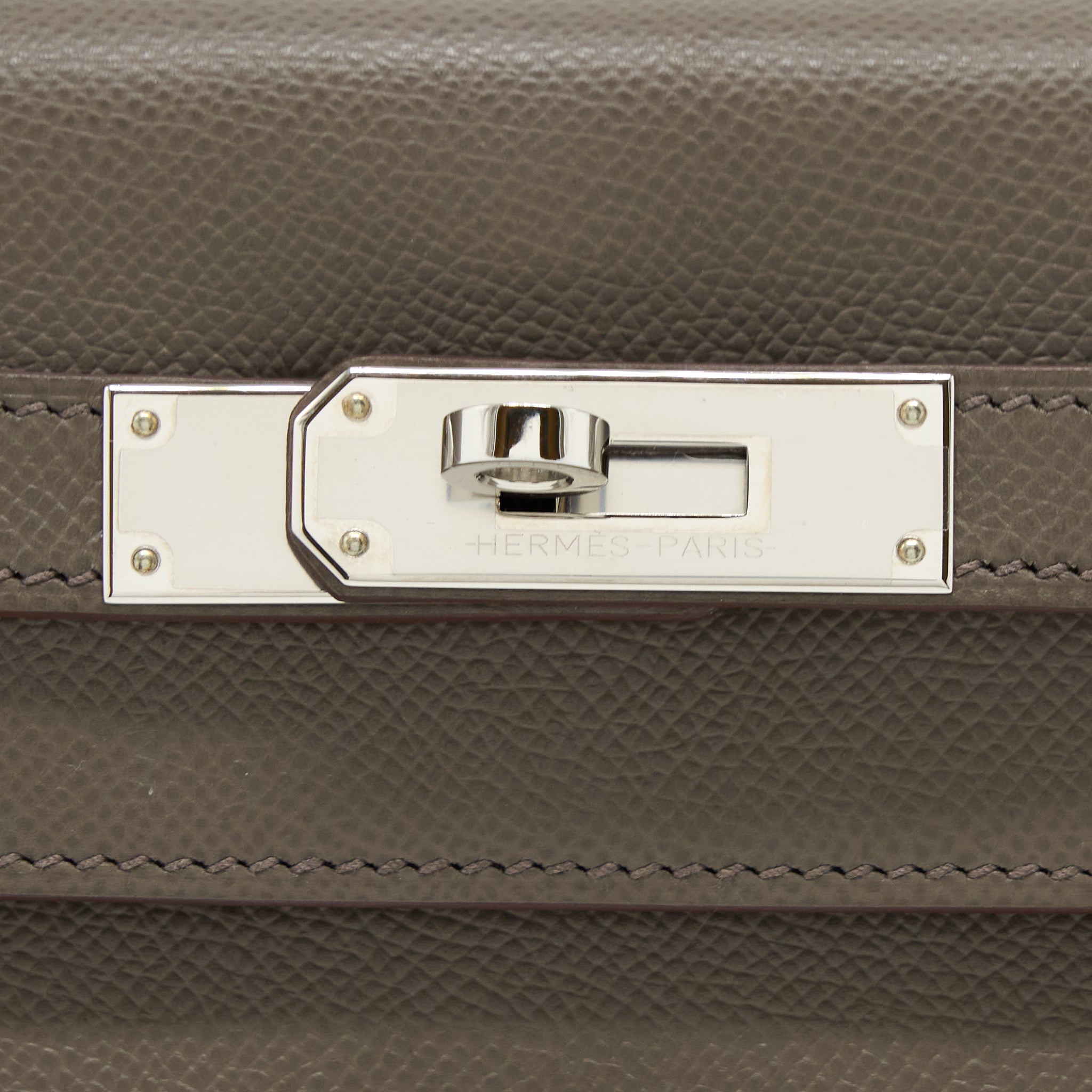 Hermes Kelly 28 Epsom 8F Gris Etain SHW Stamp Z - Image 7