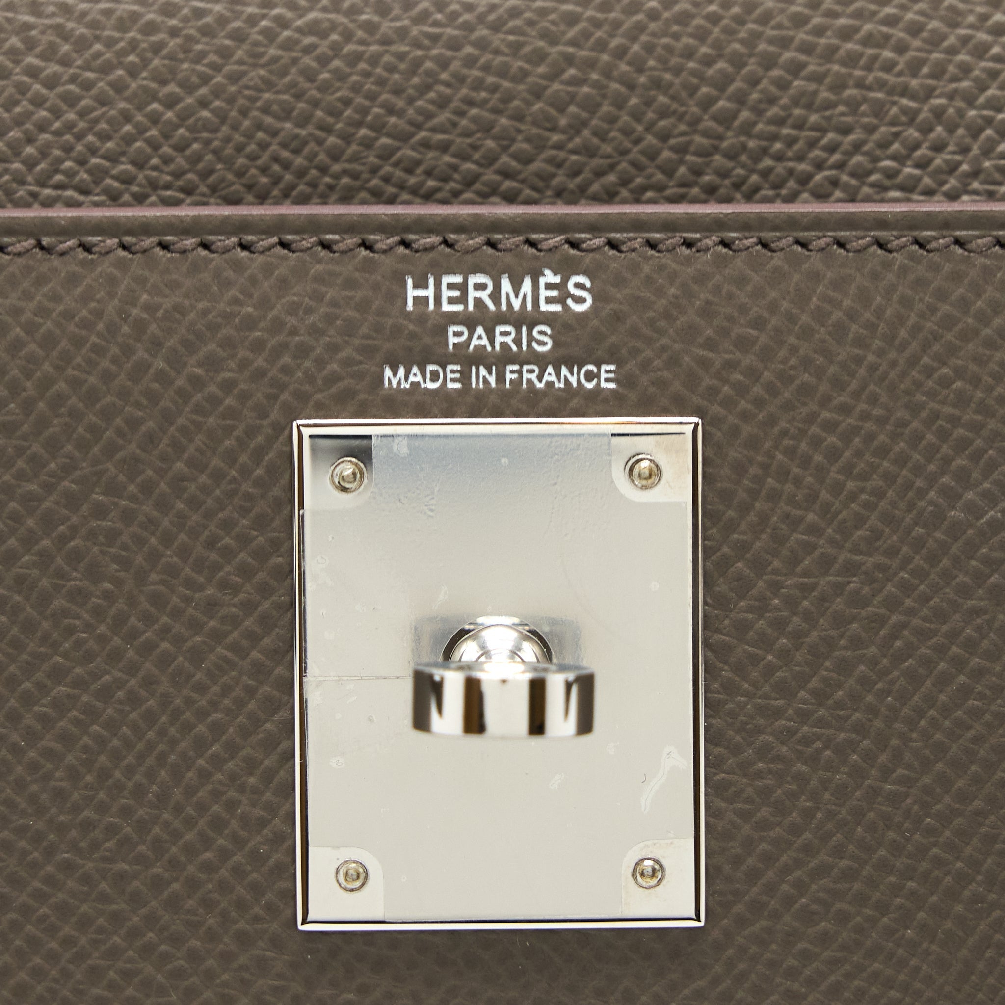 Hermes Kelly 28 Epsom 8F Gris Etain SHW Stamp Z - Image 10