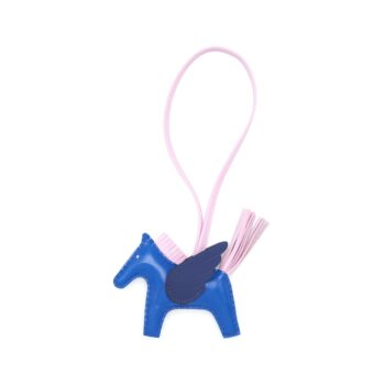 Hermes Rodeo Pegase PM Bag Charm Blue Fra/ Mauve Sylve / Saphir