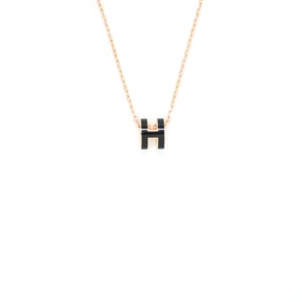Hermes Mini Pop H Pendent Black RGHW