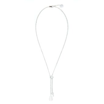 Hermes Kelly Clochette Necklace, Small Model White Gold With Diamonds