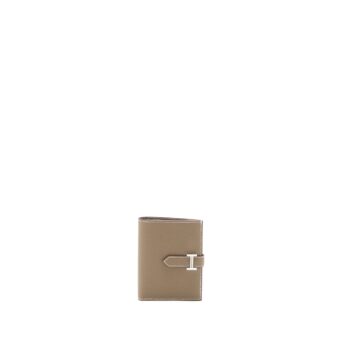 Hermes Bearn Compact Wallet Epsom Etoupe SHW Stamp U