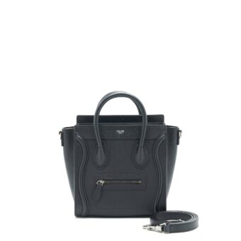 Celine Nano Luggage Bag Black SHW