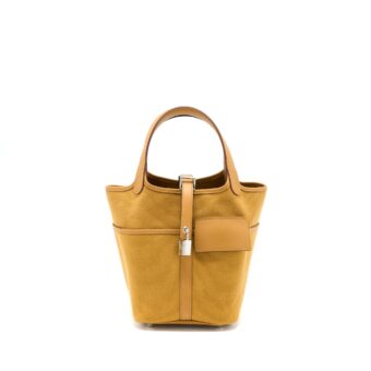 Hermes Picotin Cargo 18 Swift/Toile Canvas Sesame SHW Stamp U