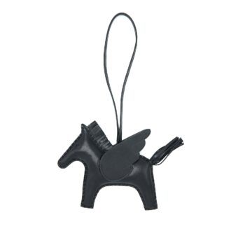 Hermes Rodeo Pegase MM Bag Charm So black
