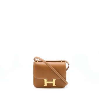 Hermes Mini Constance Epsom Gold GHW Stamp U