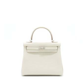 Hermes Kelly 25 Retourne Togo 8L Beton SHW Stamp Z