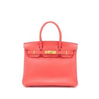 Hermes Birkin 30 Clemence T5 Rose Jaipur GHW Stamp Square R