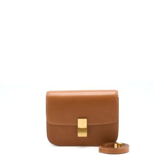 Celine Medium Box Natural Calfskin Camel GHW