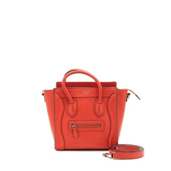 Celine Nano Luggage Bag Orange SHW