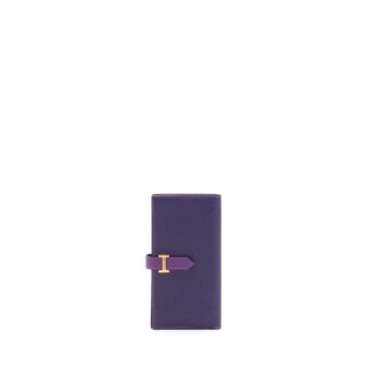 Hermes Bearn Wallet Special Order Epsom Multicolour Purple GHW Stamp Square R
