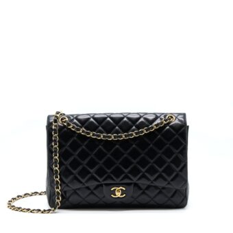 Chanel Maxi Classic Flap Bag Lambskin Black GHW