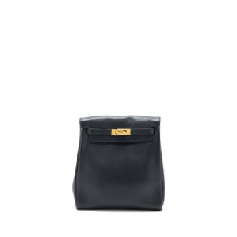 Hermes Vintage Kelly Ado Backpack 20CM Swift Black GHW Stamp