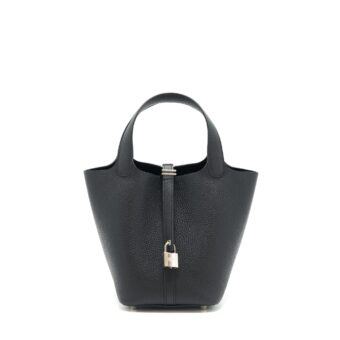Hermes picotin 18 Lock bag black SHW stamp Y
