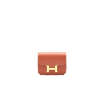 Hermes Slim Wallet Evercolor Blush/ Blue Frida GHW