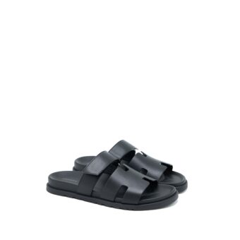Hermes Size 42 Chypre Sandals Black