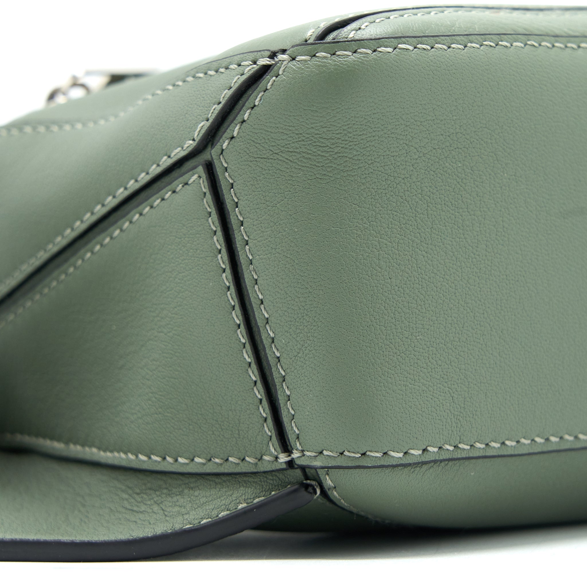 Loewe Mini Puzzle Bumbag Calfskin Dark Sage SHW - Image 12