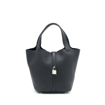 Hermes Picotin 22 Black SHW Stamp Y