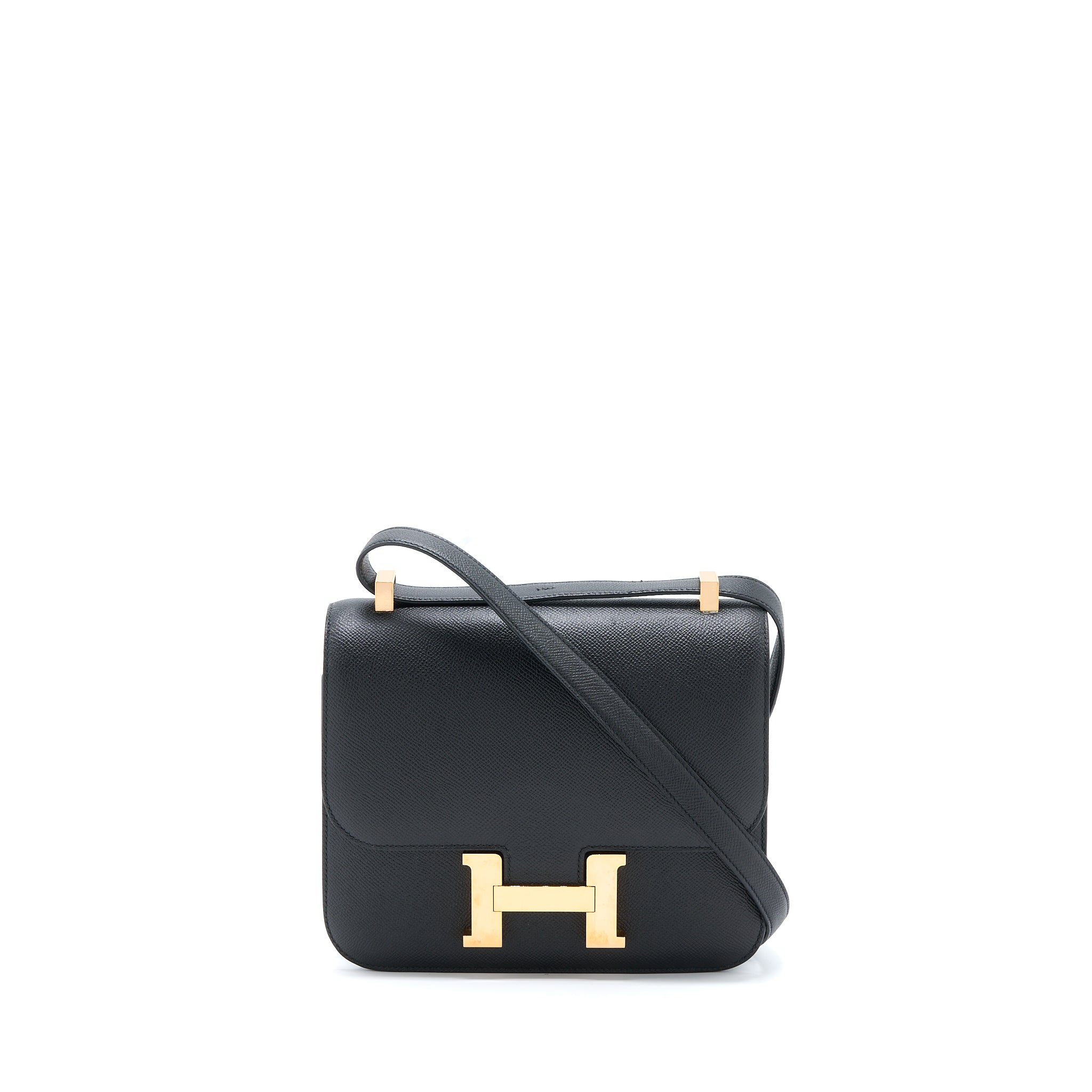 Hermes Constance 24 Epsom Black RGHW Stamp C