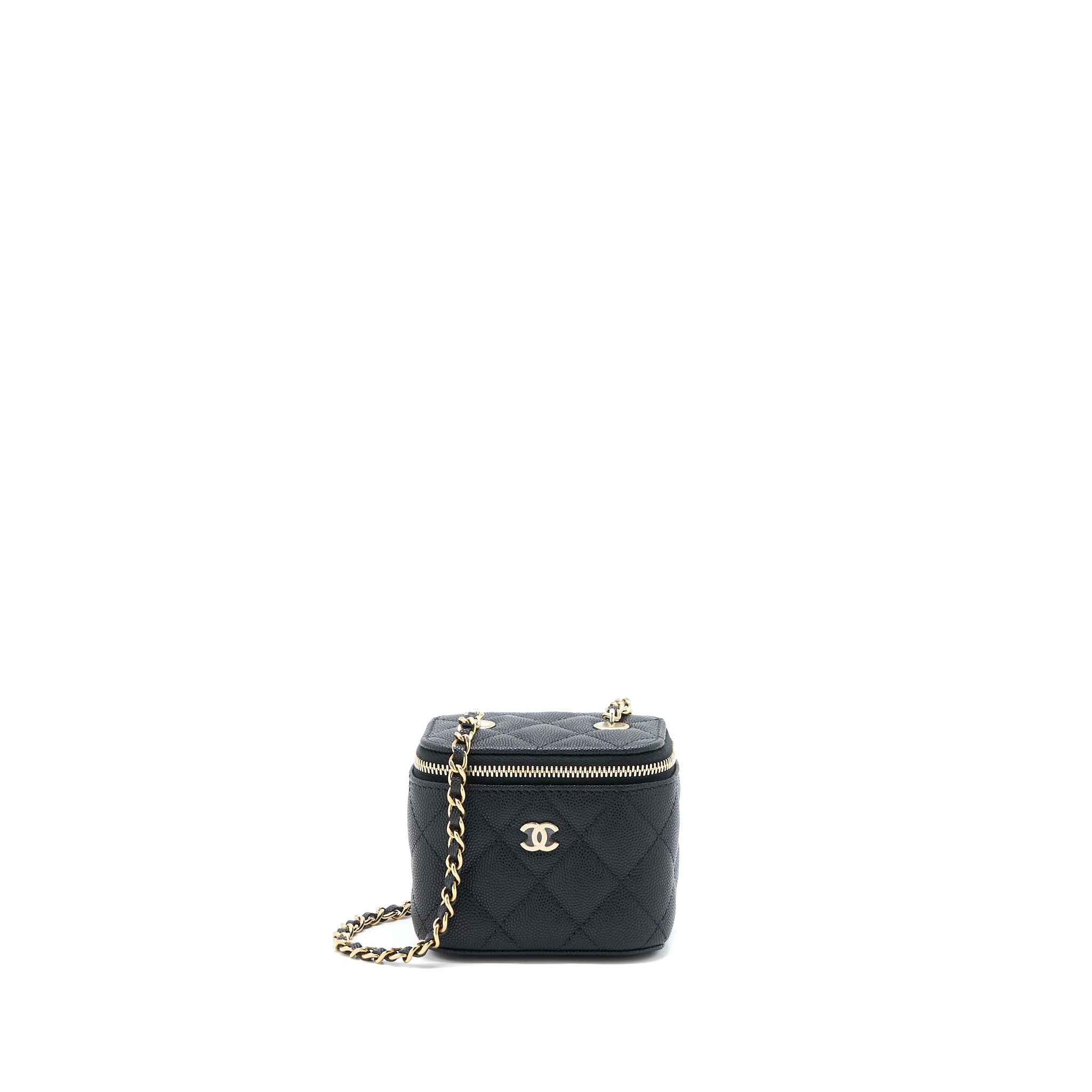 Chanel 23C Mini Vanity With Chain Caviar Black LGHW