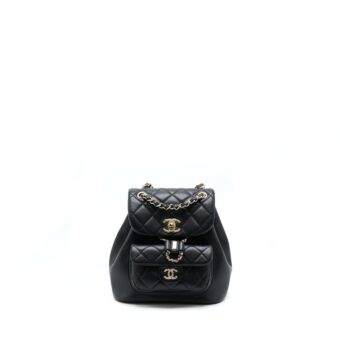 Chanel Duma Mini Backpack Black LGHW (Microchip)