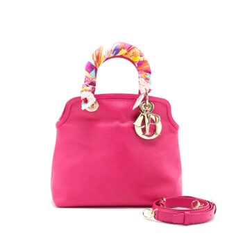 Christian Dior Granville Bag in Hot pink Leather GHW