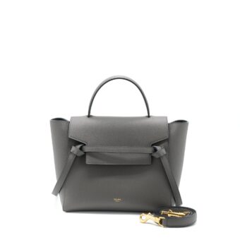 Celine Micro Belt Bag Grained Calfskin Grey GHW