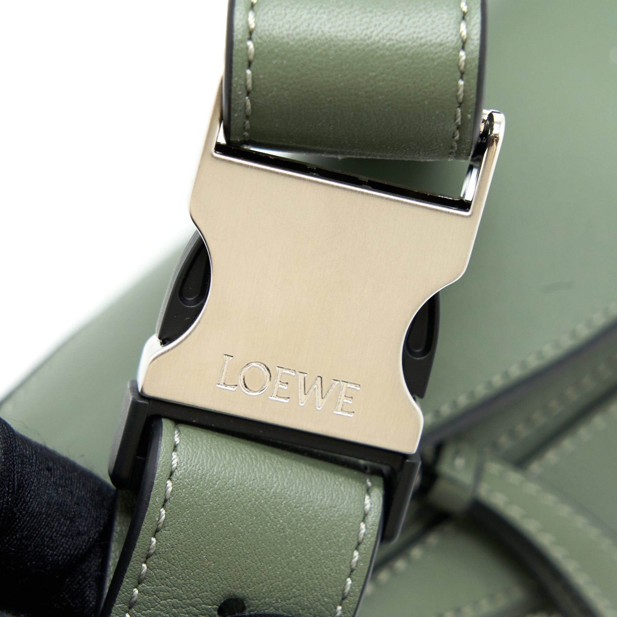 Loewe Mini Puzzle Bumbag Calfskin Dark Sage SHW - Image 6