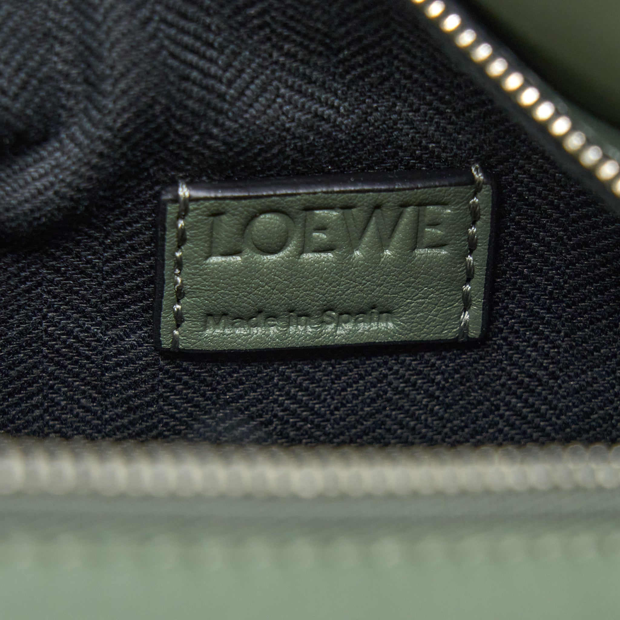 Loewe Mini Puzzle Bumbag Calfskin Dark Sage SHW - Image 13