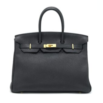 Hermes Birkin 35 Togo Black GHW Stamp X