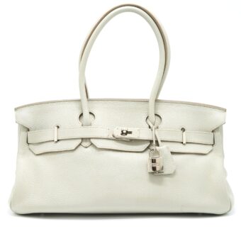 Hermes Birkin Shoulder Bag Togo Gris Pearl SHW Stamp Square O