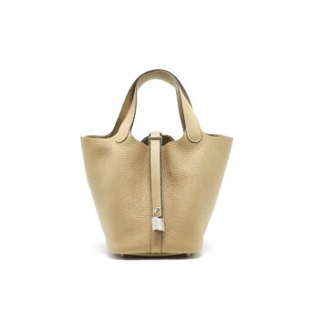 Hermes Picotin 18 Lock Bag Trench SHW Stamp Y