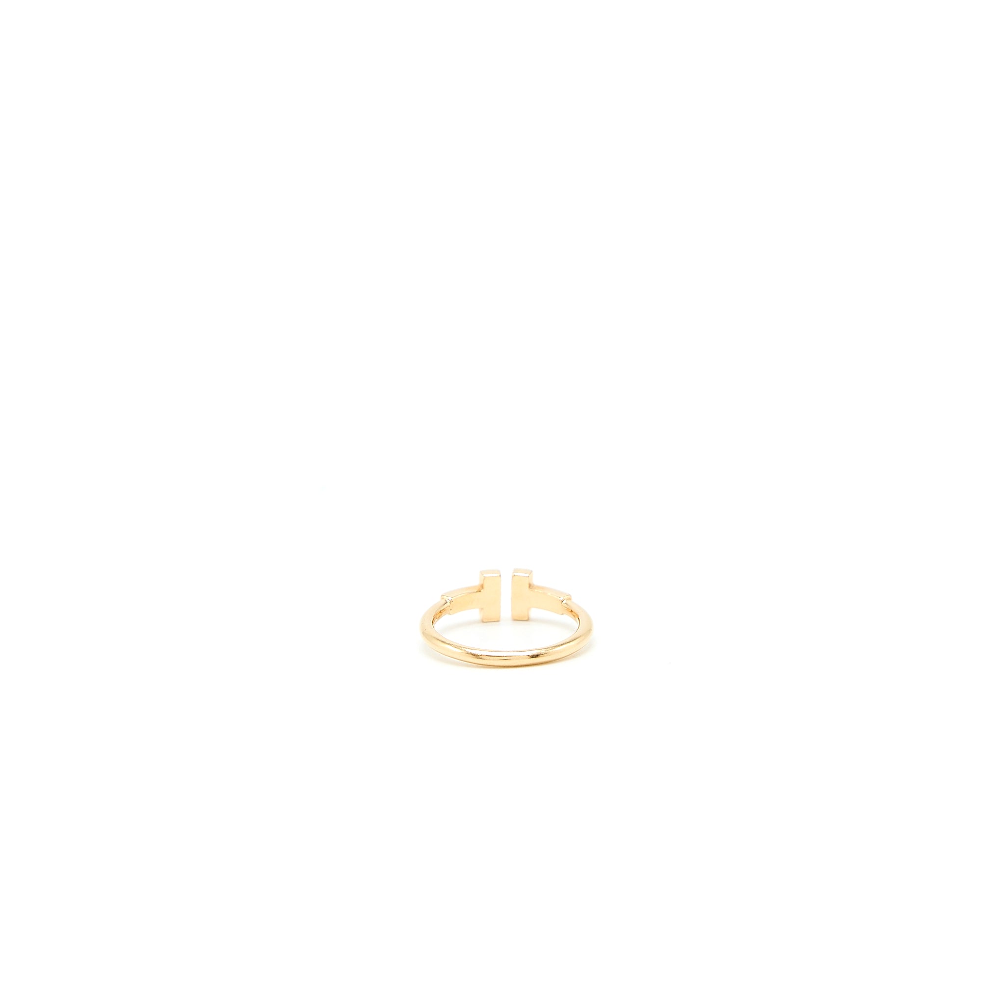 Tiffany Size 4.5 Diamond Wire Ring Rose Gold - Image 4