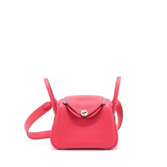 Hermes Mini Lindy Clemence Rose Extreme SHW Stamp Y