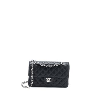 Chanel Small Classic Double Flap Bag Caviar Black SHW (Microchip)