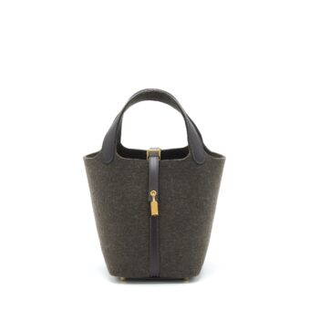 Hermes Picotin 18 Felt Lock Bag Ebene GHW Stamp Y