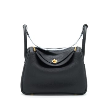 Hermes Lindy 30 Clemence Black GHW Stamp U